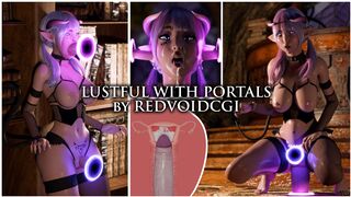 Lustful with Portals by Redvoidcgi (Succubus Futanari deepthroats creampies herself)