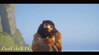 [Wild Life] Two lions and a caucasian guy