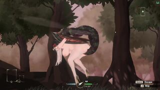 monster dragonfly fuck a girl in a wood