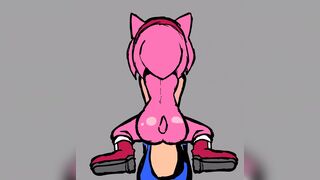 Amy riding Sonic