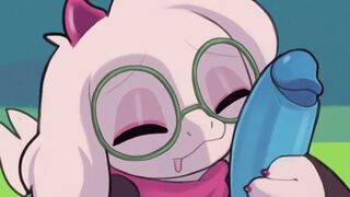 Ralsei healing Kris with sucking their cock