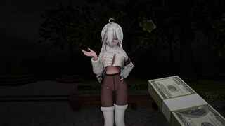 [Haku]Encountered Haku in the park. What's the money for?