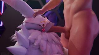 White Renamon Creampied