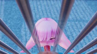 Mashu kyrielight,FGO Fate GrandOrder BlowJob,Dick Torture interrogation Prison(Naked)