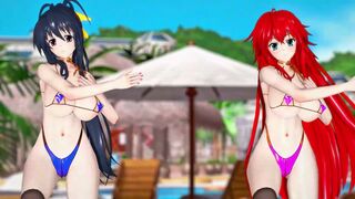 Rias Gremory X Himejima Akeno MMD