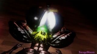 (Savage Skaven) Latex Femboy gets bussy blasted