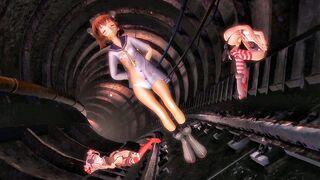 Yukikaze, Shimakaze & Amatsukaze - SNOBBISM [MMD R18] Dare Demonai