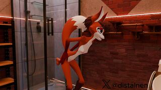 Fox using dildo