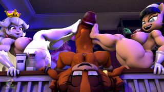 POV: You catch Sticks having some freaky footsex with Boosette and Kitty’s soles.