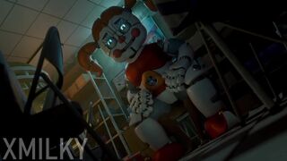 Circus Baby anal cum (x3milky3d)