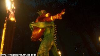Primitive Girl Bred by Two Massive Monster Cocks