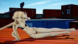 Shimakaze - No Time For Tears [MMD R15] Lime Light