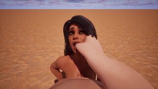 Maya gives Iljah a boobjob in Wildlife