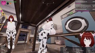 Secret Flasher Manaka - Free Run [Downtown - Cow costume]