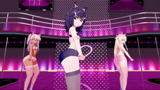 「Illya & Miyu & Kuro」 Party Tonight 【MMD 4K 60fps】