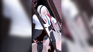 Sex through the door with Kei