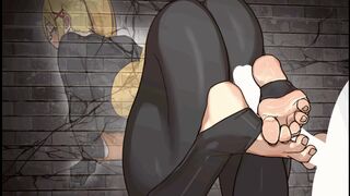 Darkness footjob animation