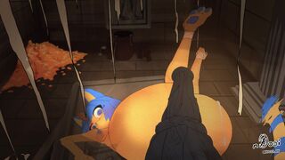 Ankha rails monster cock
