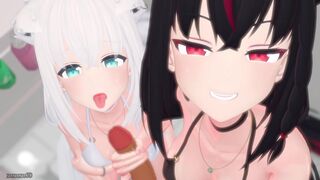 Shirakami Fubuki & Kurokami Fubuki_Hololive [Zuzuzu3D]