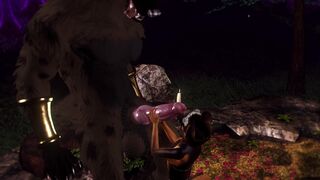 [Second Life Furry Porn]: Petite Puppy Girl Mating Ritual With Alpha Gnoll