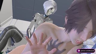 Cyber Futa Roughly Fucks Femboy Then Uses Long Vibrator on Him