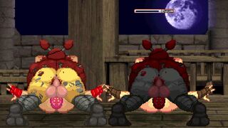 MUGEN: Foxy x2 fucks Ryu & Ken Masters