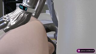 Cyber Futa Dominates Femboy Then Uses a Long Vibrator on Him