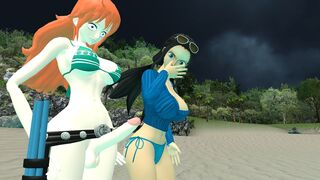 Nami And Robins (Futa) ChestMishap