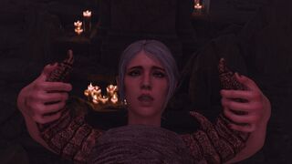 Shadowheart in the Minotaur's cave