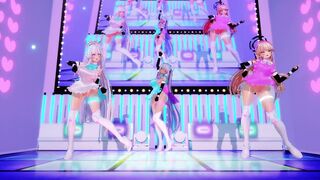[Blue Archive MMD] (Iori,Noa & Toki) - Perfume - 「Hurly Burly」dance (R18)