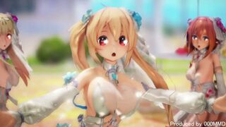 [Kancolle MMD] Whimsical Merci with the Shiratsuyu-class dancers (R18)