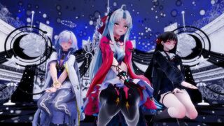 [WuWa MMD](Mornye, Carlotta & Chisa) - Girl's Day - 'Expectation' dance (R18)