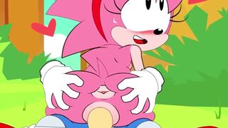 Amy riding Sonic (PT-BR)
