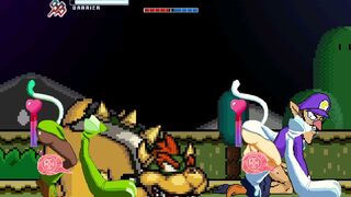 MUGEN: Taokaka x2 fucks Bowser & Waluigi