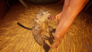 Incredibly sexy furry girl with huge tits gets fucked by a lucky guy