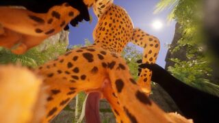 Sexy furry girl fucks a panther