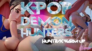 Huntrix warmp up
