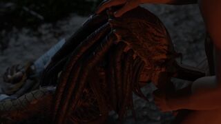 Female Yautja Forest Facefuck