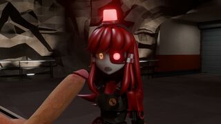Mimi sentry jerks off a man