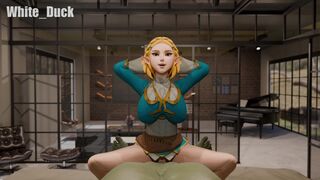 Zelda [The Legend of Zelda] loves jumping on everything!