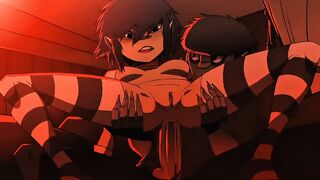 Noodle gets bum-buggered (Gorillaz] (2k)