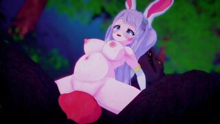 Rabbit became werewolf's living sex toy