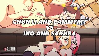 Chun Li and Cammy vs Ino and Sakura