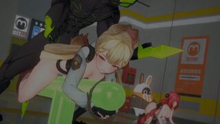[ZZZ] ethereal & bangboo fucks alice and ukinami