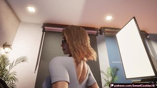 Blonde Casting Girl Takes Cum on Chest and Inside