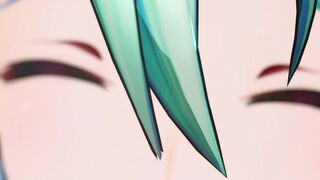 Miku got her portion of creampie in the steamy bathroom [Noxelle]