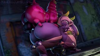 Fat-Assed Scolipede Fucks Orisa