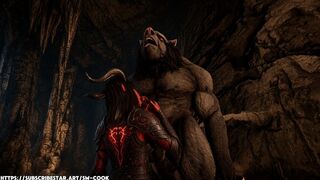 Huge Troll Facefucks and Rails Sexy Succubus - Facial