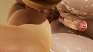 Futa Teacher Uses Femboy Student for Grade - Oral & Rough Sex