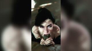 Yennefer blowjob(black) (The Witcher)